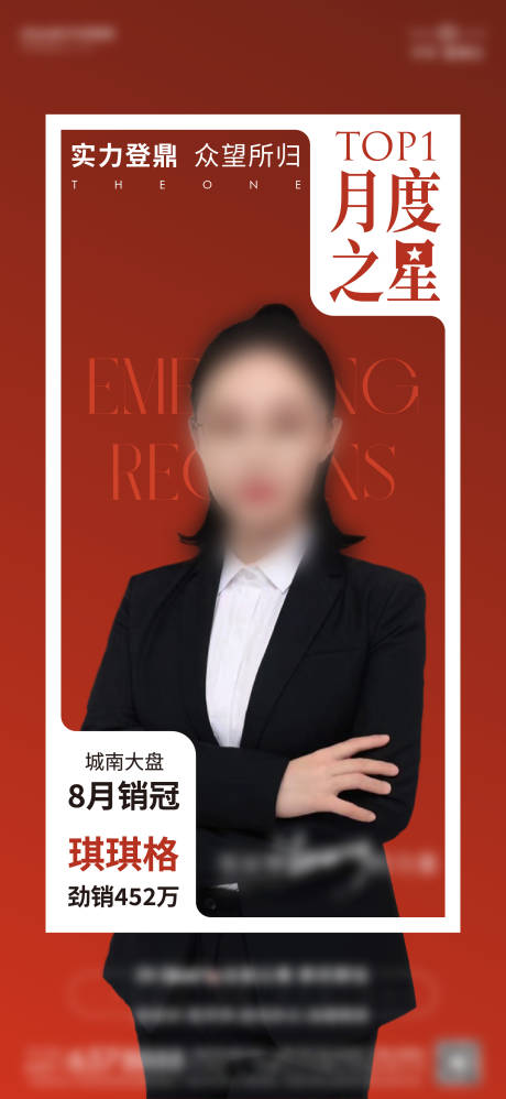 源文件下载【地产销冠宣传海报】编号：22780030294438342