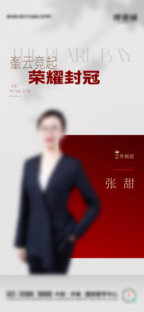 地产销冠人物海报
