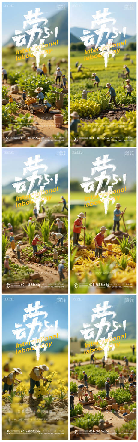 五一劳动节系列海报