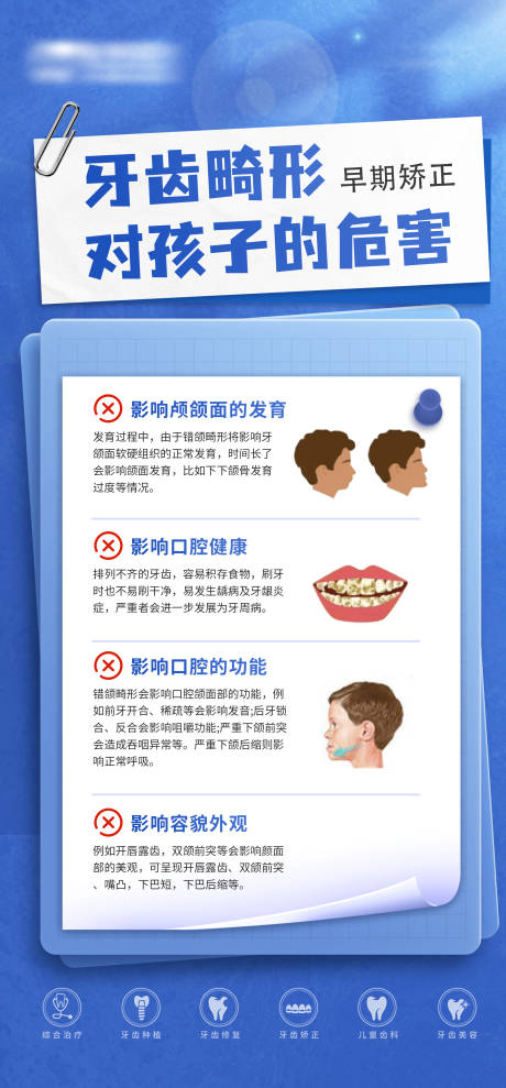 源文件下载【牙齿畸形科普海报】编号：44590030380365779