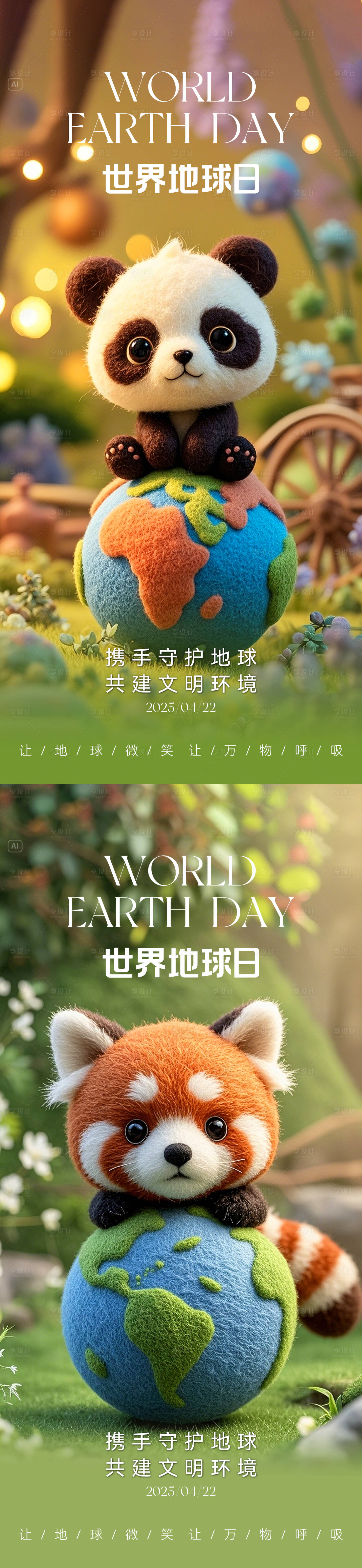 源文件下載【世界地球日系列海報】編號：27150030066789191