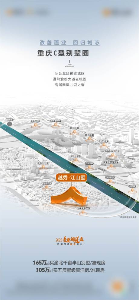 源文件下載【地產疊墅位置價值點簡約海報】編號：97290030399025092
