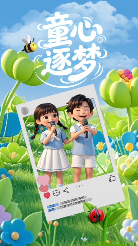 童心逐梦61儿童节海报