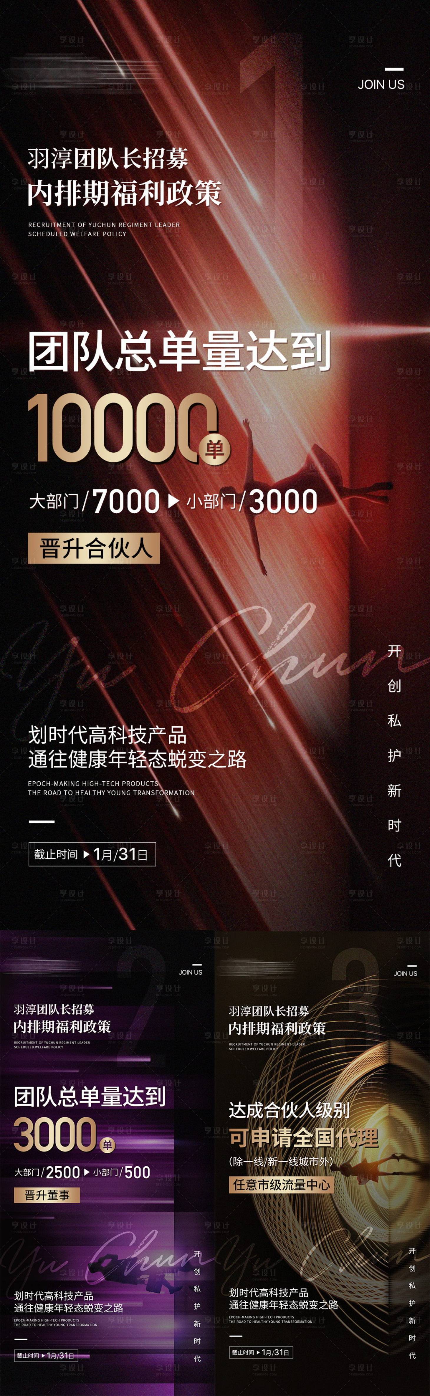 源文件下载【享设计】搜索编号：54570029950645448【微商团队医美造势系列海报】