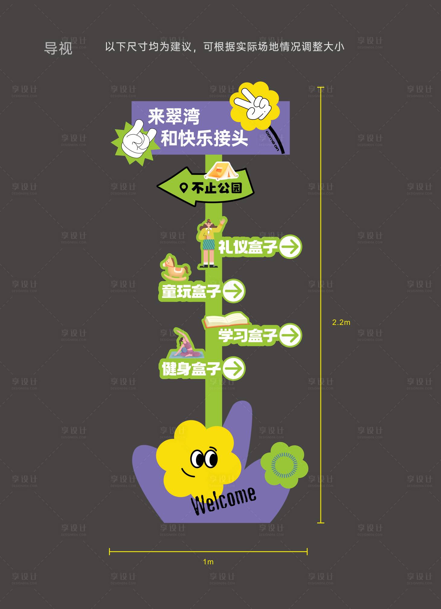 源文件下載【享設(shè)計】搜索編號：84850030436237601【示范區(qū) 導(dǎo)視牌 】