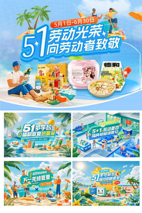 源文件下載【勞動節活動促銷banner】編號：90850030438954723