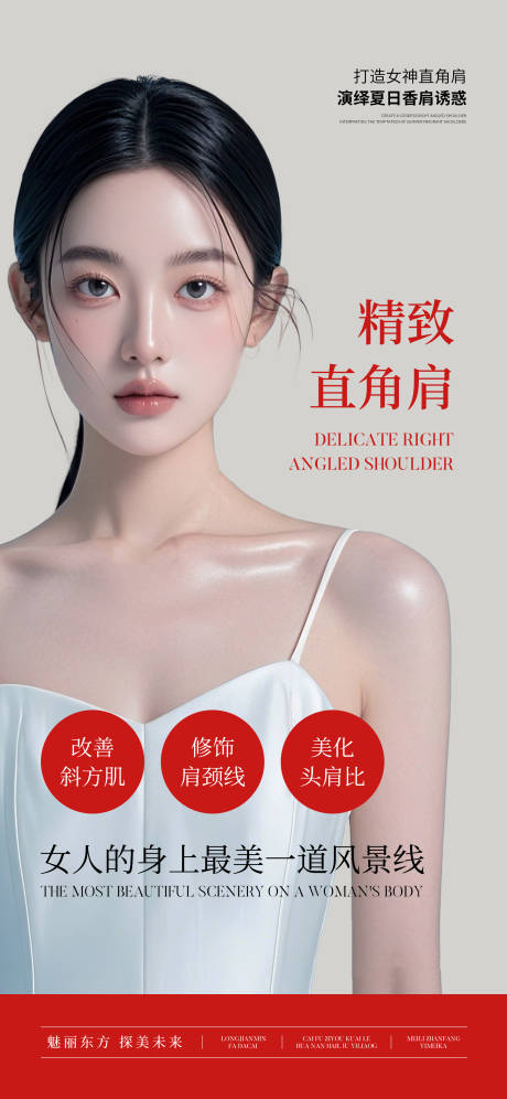 源文件下载【医美直角肩海报】编号：68380030482549585
