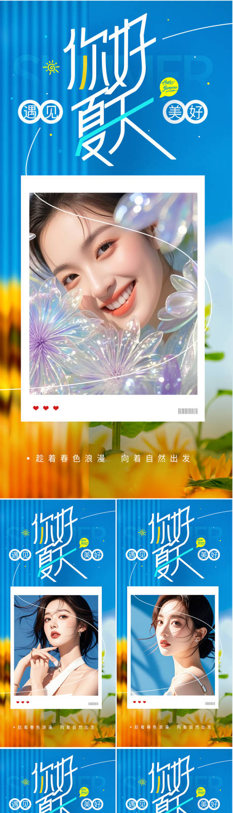源文件下载【医美早安夏日系列人物海报】编号：81500030048516518