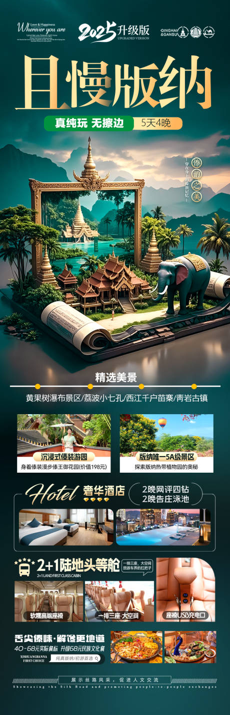 源文件下載【云南西雙版納旅游海報(bào)】編號(hào)：42080029938474945