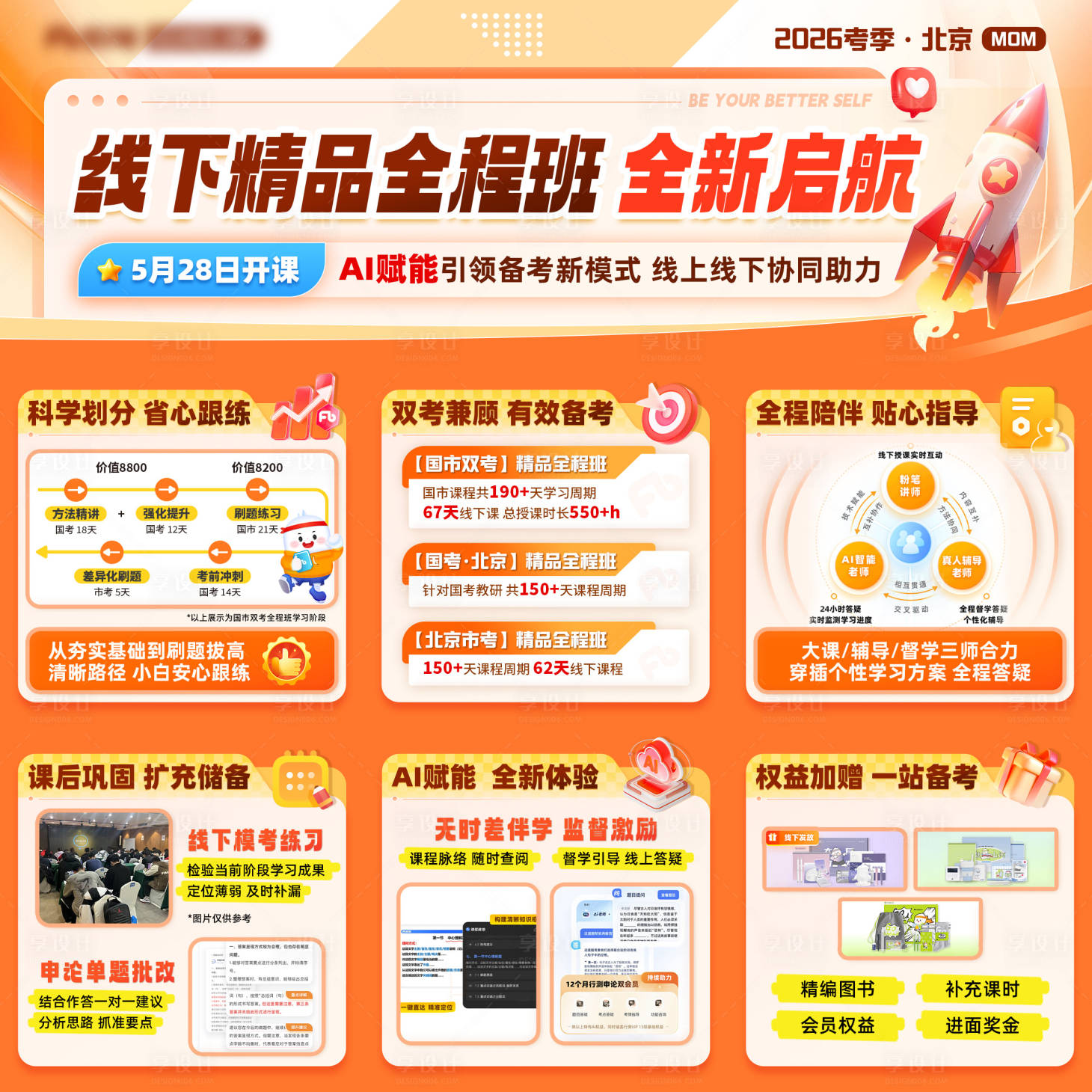 源文件下载【享设计】搜索编号：63130029945435227【橙色教育培训朋友圈九宫格】