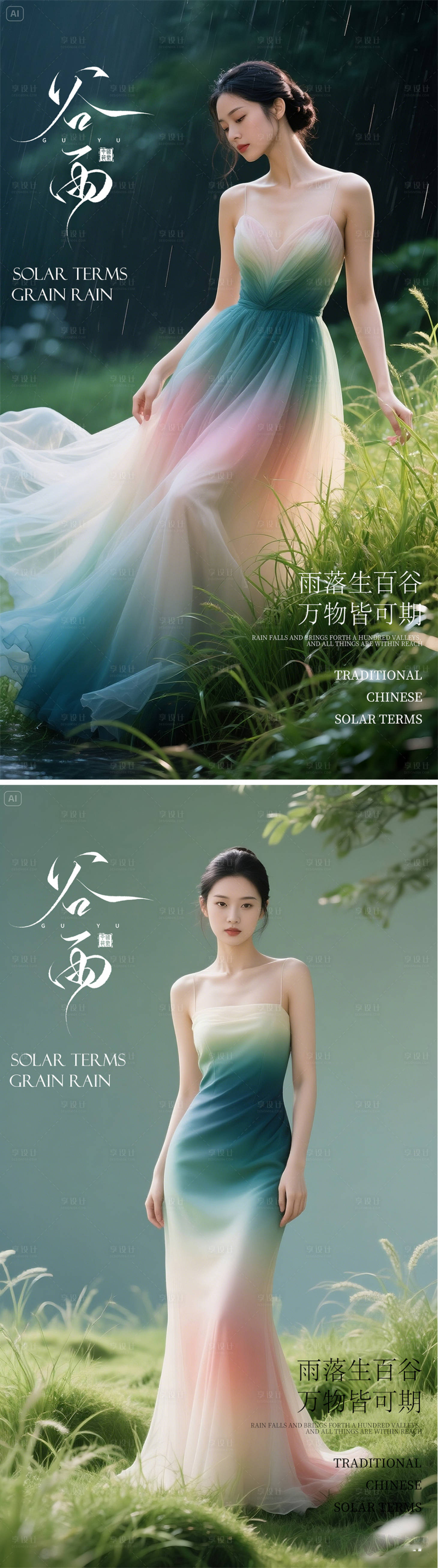 源文件下载【医美早安系列24节气 谷雨清明】编号：13540030133157335