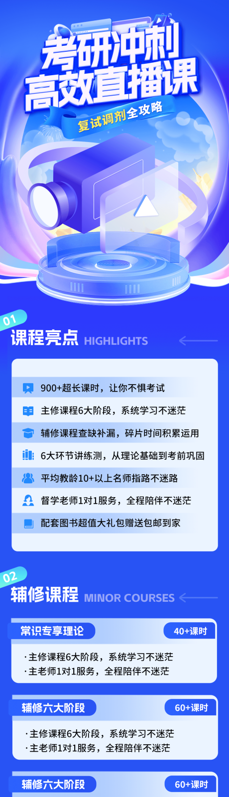 源文件下载【高效直播考研长图海报】编号：62110029923784378