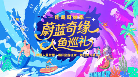 夏日活动背景板