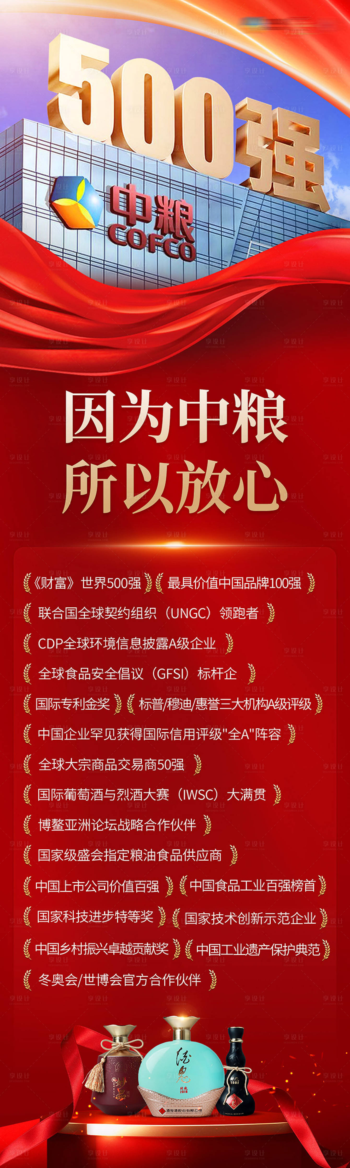 源文件下載【享設計】搜索編號：93390030402528920【酒水榮譽證書海報展板】
