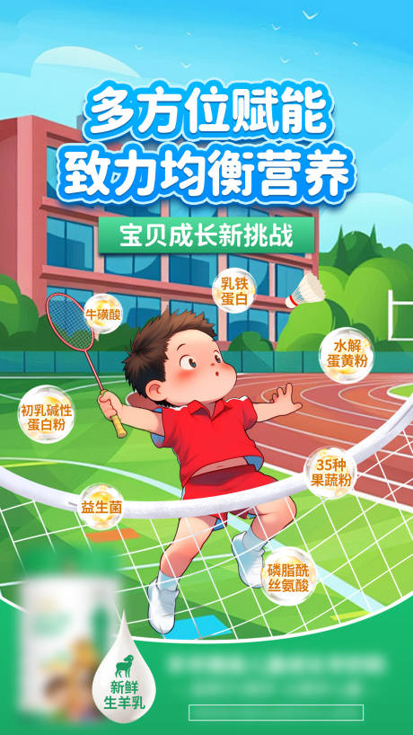 源文件下载【享设计】搜索编号：77310030453134823【多方位赋能致力均衡营养海报】