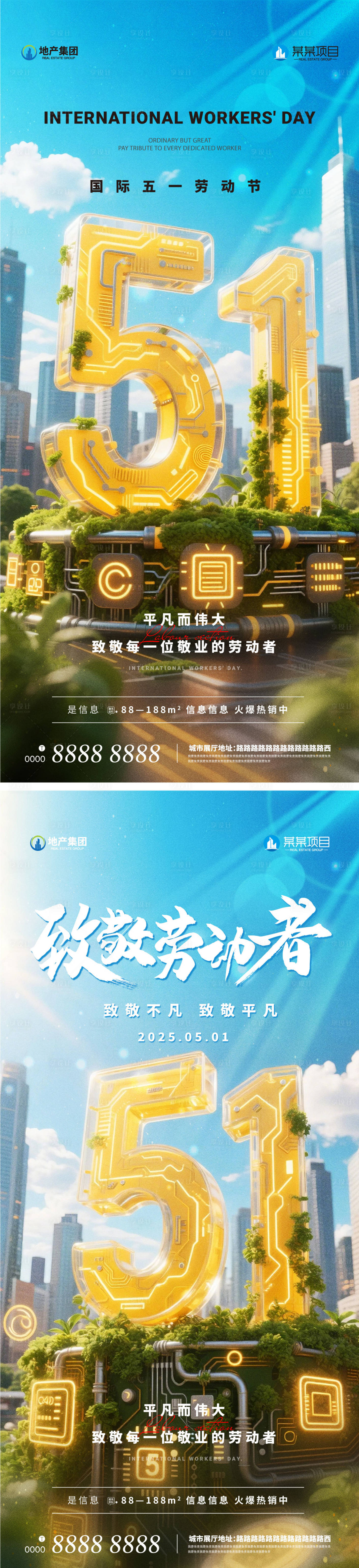 源文件下载【享设计】搜索编号：67960030318206111【五一劳动节海报系列】