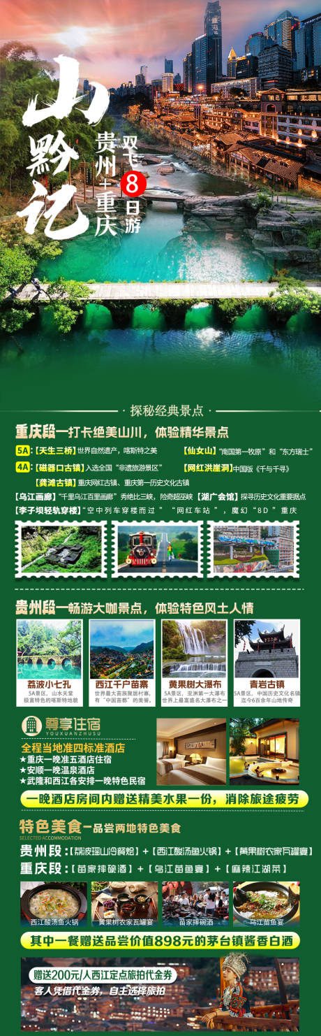 贵州重庆旅游长图