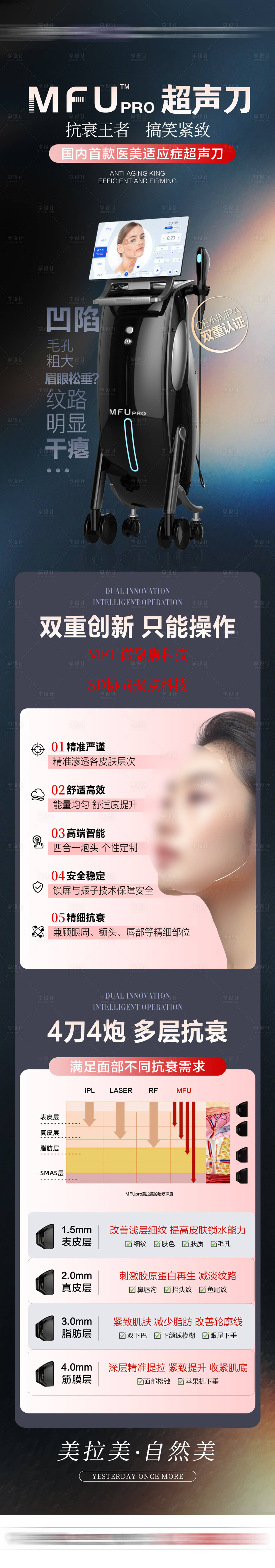 源文件下載【享設計】搜索編號：90230030308812229【醫美美拉美超聲刀海報長圖】