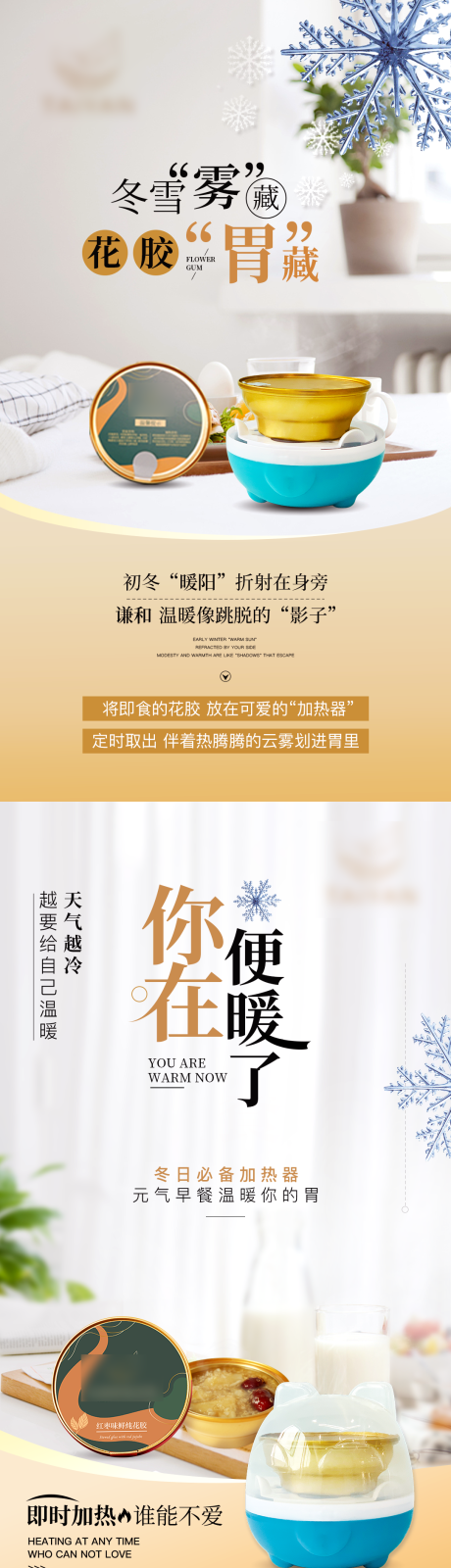 营养花胶燕窝粥产品宣传海报