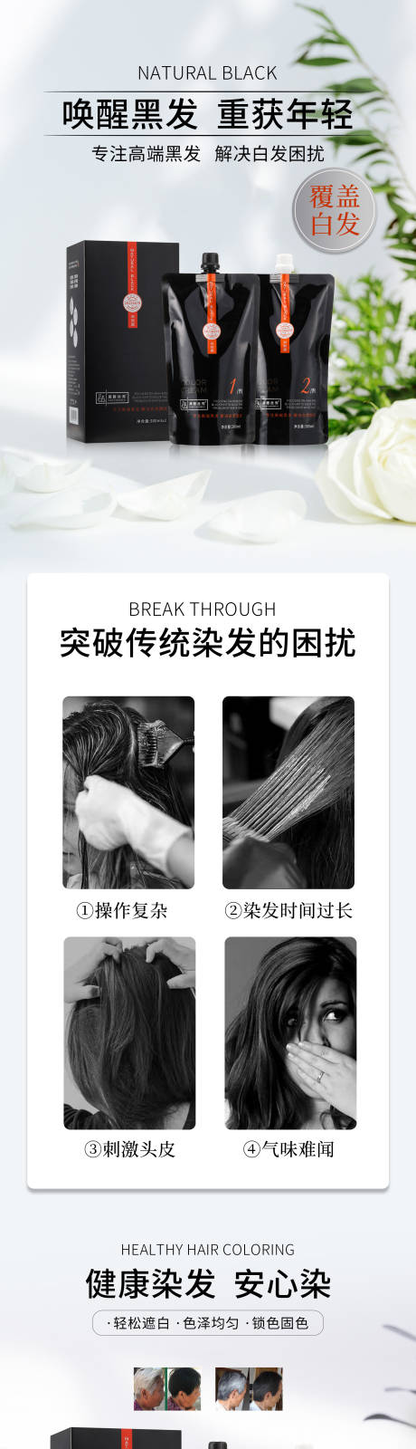  电商详情页 淘宝详情页 染发膏