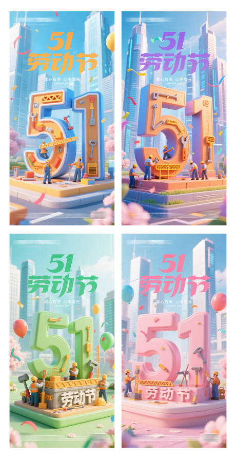 源文件下载【51劳动节海报】编号：52760030387982923