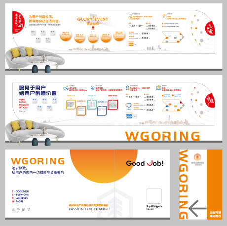 源文件下載【橙色科技公司企業(yè)文化墻背景墻】編號(hào)：77690029945297645