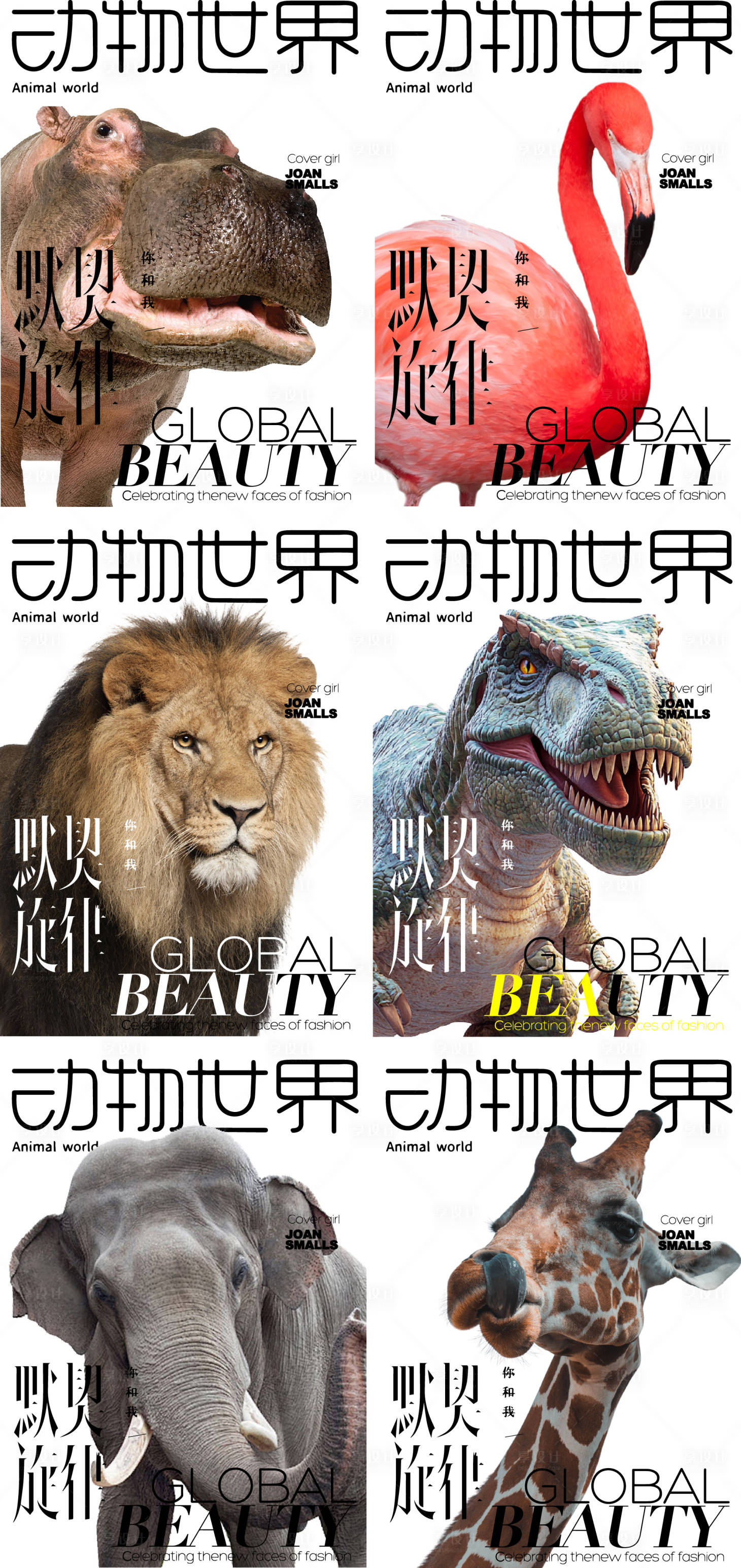 源文件下載【享設計】搜索編號：15280029895635361【野生動物生態環境雜志封面走秀運動海報】