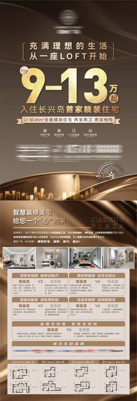 源文件下载【房地产精装修小户型小公寓海报】编号：68610029982557626