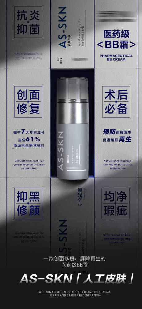 人工皮肤宣传海报