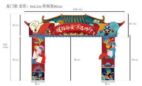 黄梅戏京剧活动龙门架
