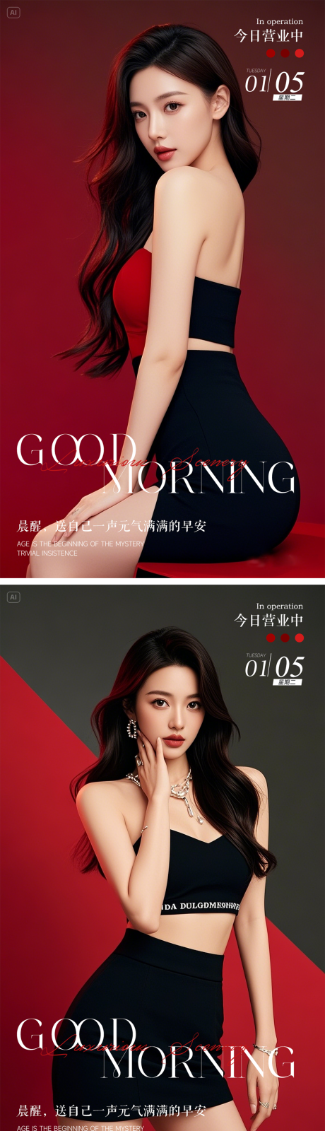 源文件下载【医美减肥瘦身早安图 系列】编号：41860030150342698