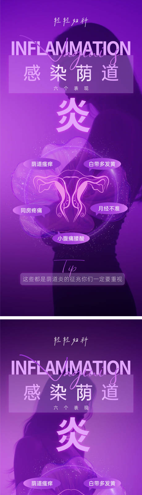 阴道炎特征妇科海报