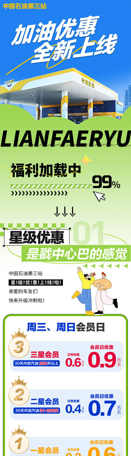 源文件下载【享设计】搜索编号：81290030066436810【加油站加油优惠全新上线长图】