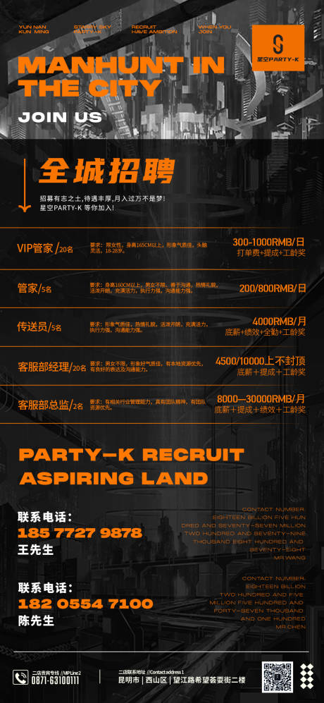 源文件下载【夜店酒吧招聘海报】编号：23720030006094836