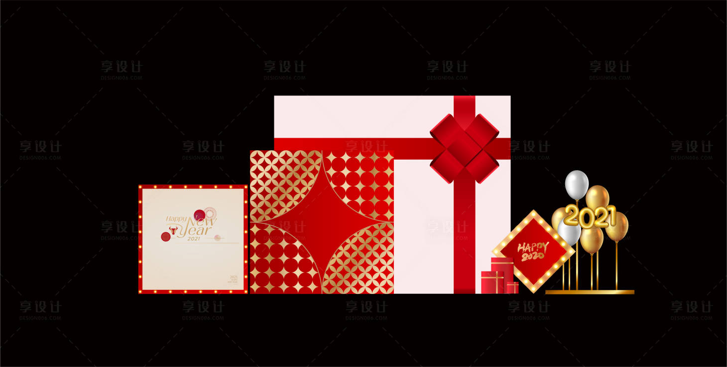 源文件下载【享设计】搜索编号：60650030347625450【新年堆头美陈】