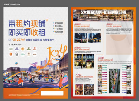 商铺商业街海报单页
