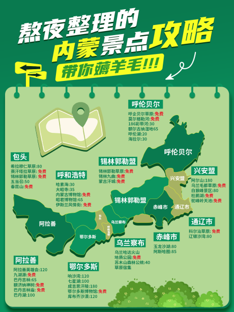 源文件下载【内蒙古景点介绍海报】编号：36090029897757582