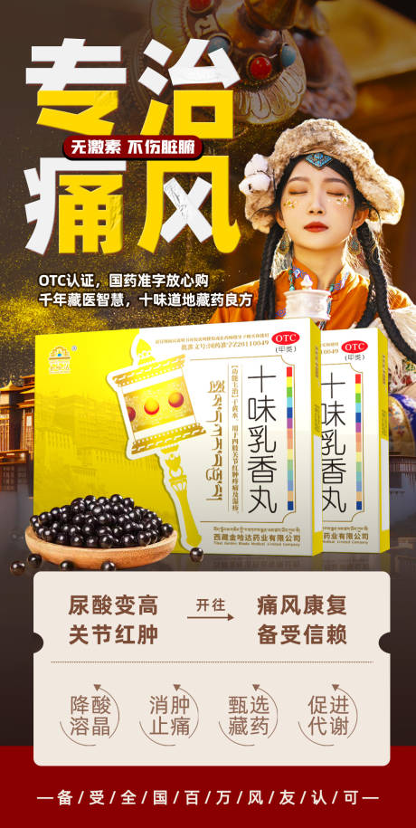 痛风产品宣传海报