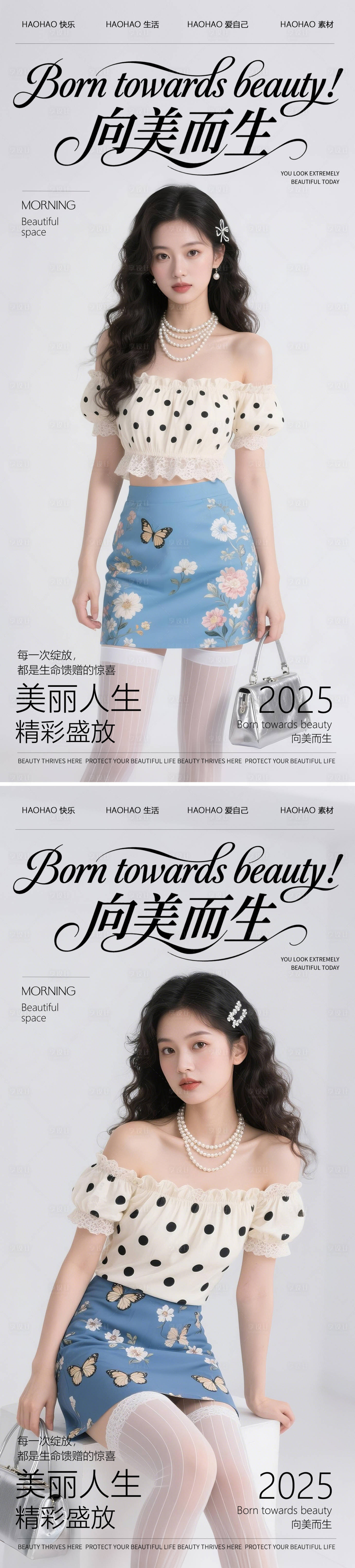 源文件下载【享设计】搜索编号：70690030477485532【医美化妆品人物海报】