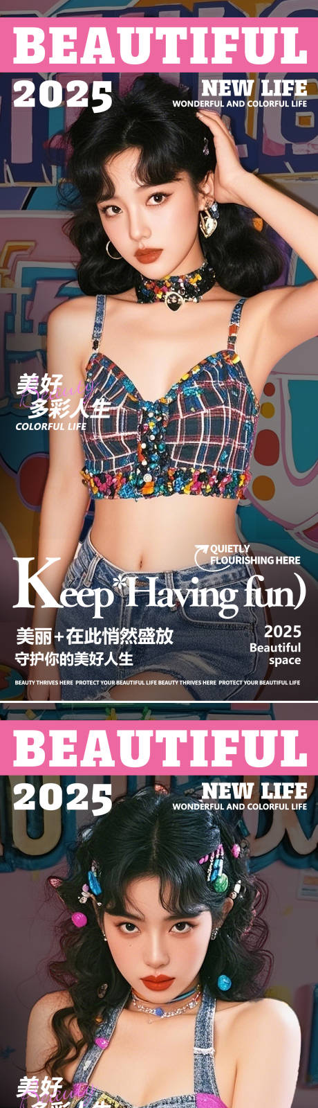 源文件下载【多巴胺人物海报】编号：86480030141344317