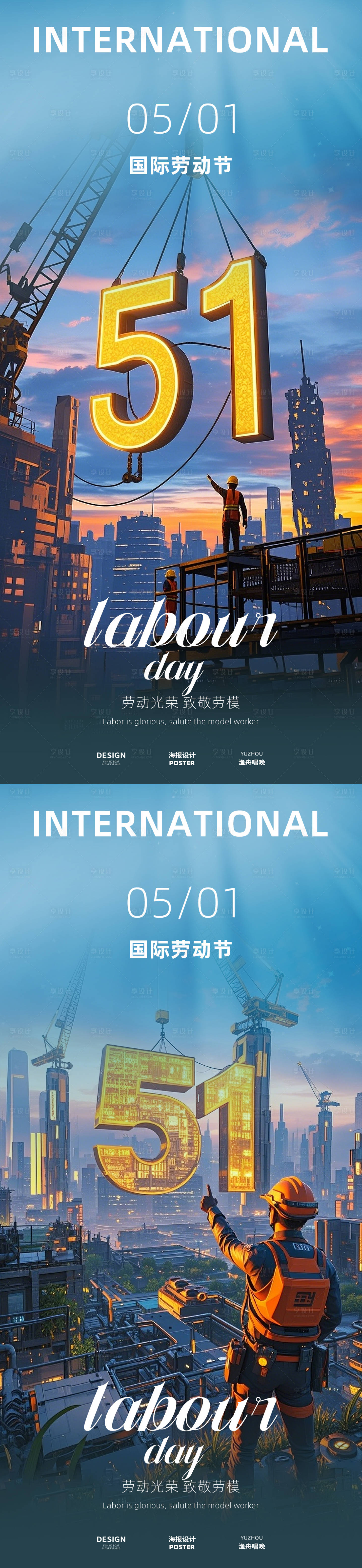 源文件下载【享设计】搜索编号：72860030084553454【五一劳动节系列海报】