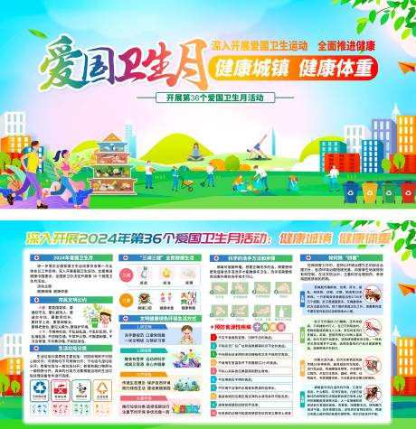 源文件下载【享设计】搜索编号：96070030068155300【爱国卫生月宣传栏背景板】