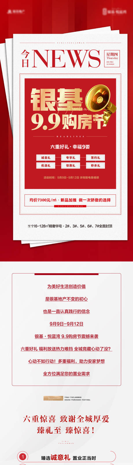 源文件下载【地产宣发红色精致轻奢长图专题设计】编号：39360030408171791