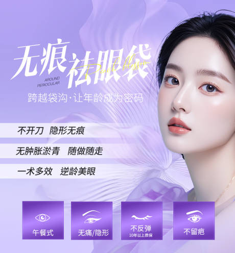 源文件下载【医美眼袋抗衰宣传海报主图】编号：51750030254373072