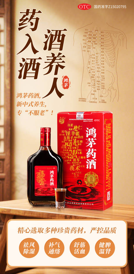 药酒产品海报