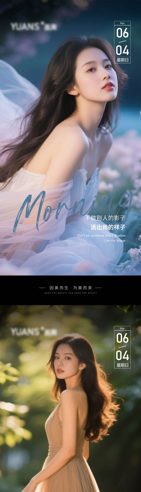 源文件下载【享设计】搜索编号：43430030095252562【医美早安人物海报】