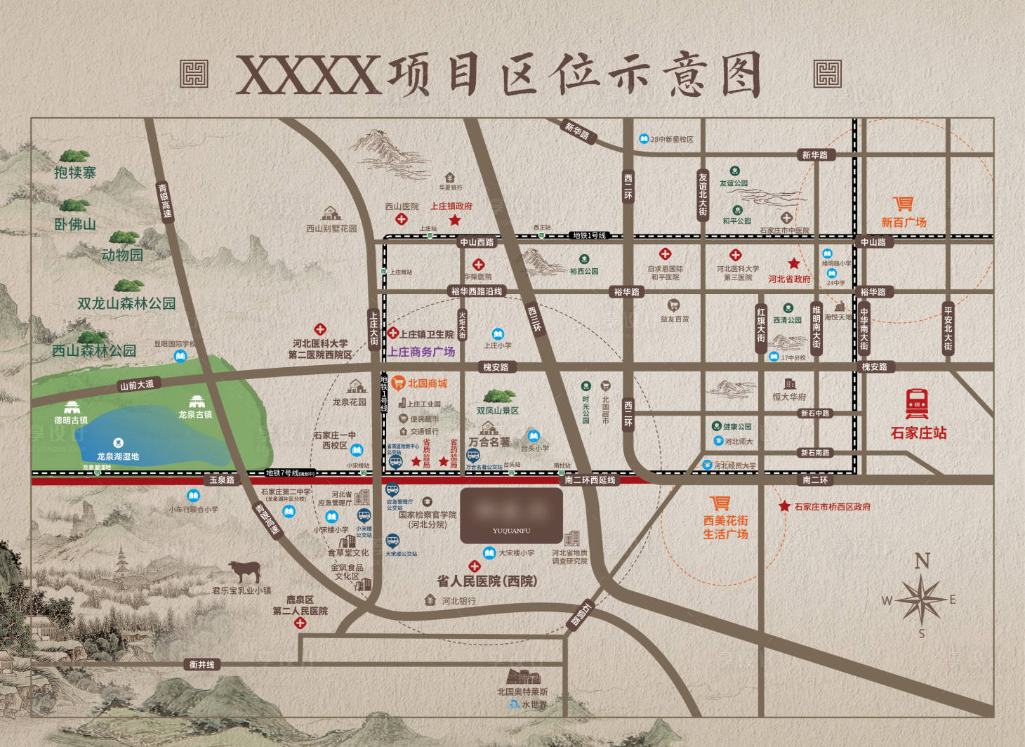 源文件下載【享設計】搜索編號：66780029967551996【地產區位圖】