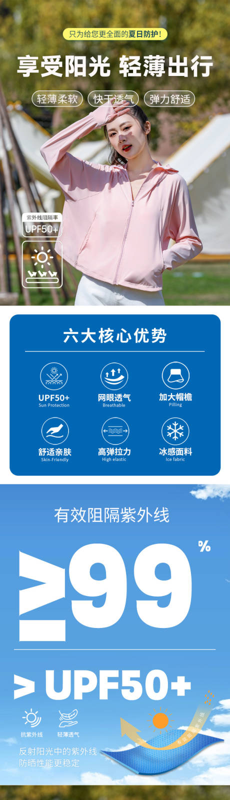 防晒服详情页