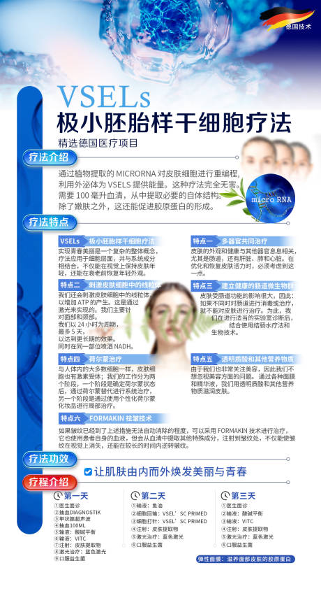 胚胎干细胞疗法医疗海报