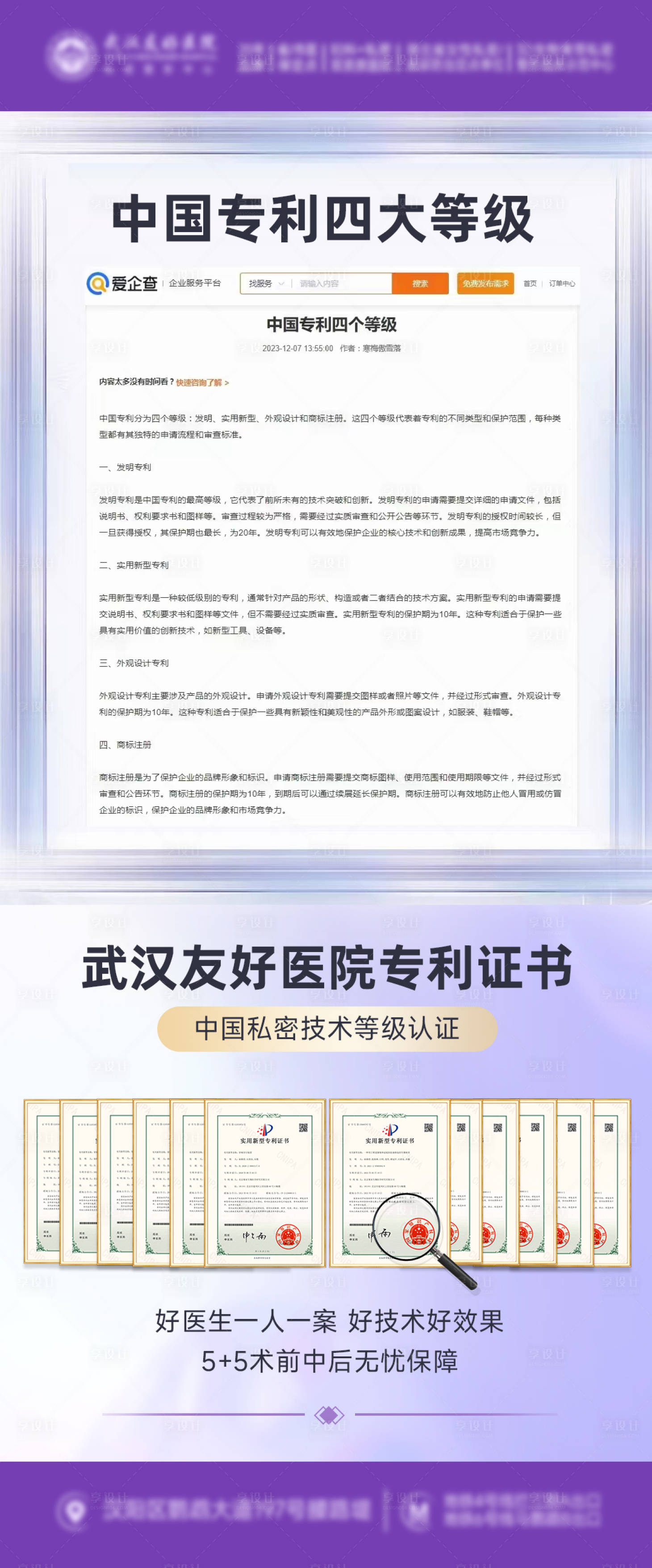 源文件下載【享設計】搜索編號：13550030394448764【私密專利證書海報】